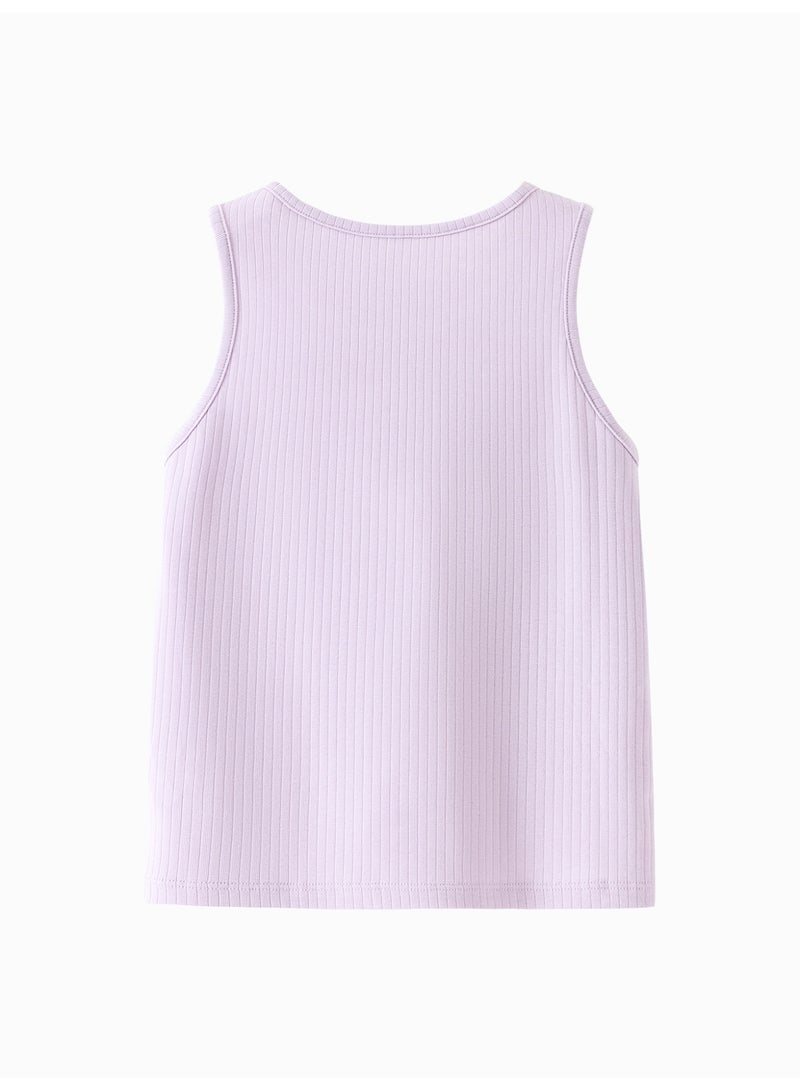 ميني بالا شرشرة لفتيات ذات أنابيب ناعمة، طوق رباعي، بلا أكمام، قطعة مرنة وقابلة للتنفس، акцент لطيف، مثالية للارتداء اليومي والطبقات الملبس للفتيات - Image 2