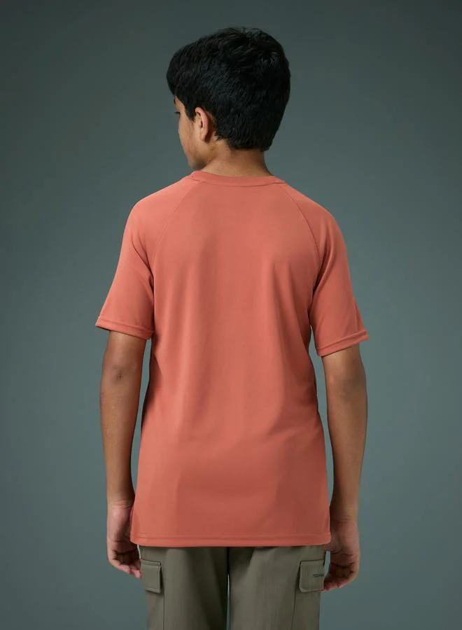 Technosport  Boys Slim Fit Printed Sports T-Shirt for Men | Best Price UAE