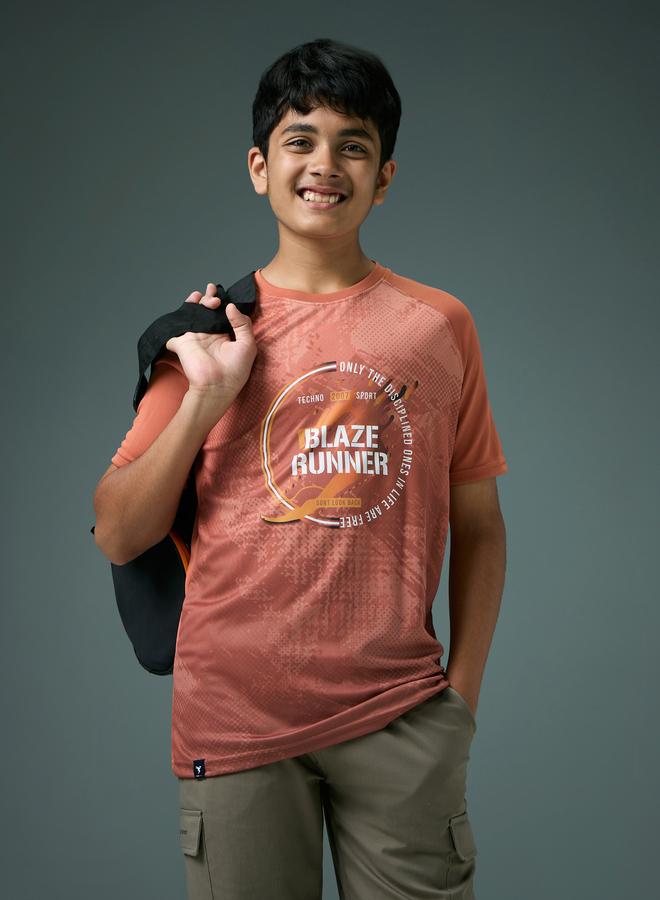 Technosport Boys Slim Fit Printed Sports T-Shirt - Image 1