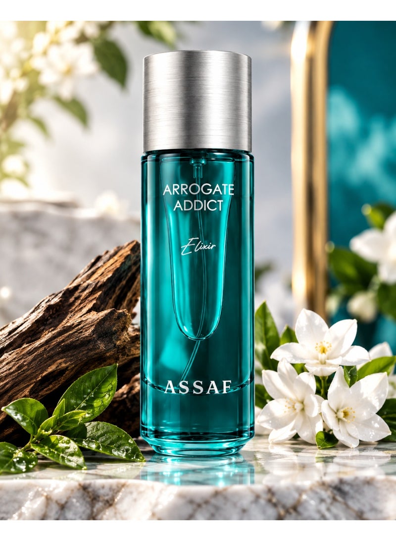 عساف عطر "أروغيت أديكت إليكسير" (Arrogate Addict Elixir) من عساف - أو دو بارفان للجنسين 125 مل | عطر بنفحات الحمضيات والعنبر وفول التونكا | أو دو بارفان فاخر - Image 1