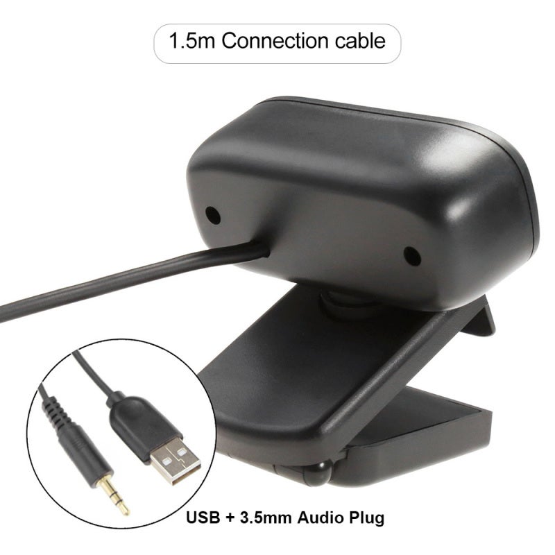 HD Webcam: 360° Rotation +/-90° Tilt Plug Play USB Web Camera - Noise Canceling Microphone Web Camera for Live Streaming Video Calling Online Meeting Network Teaching Online Gaming - Image 4