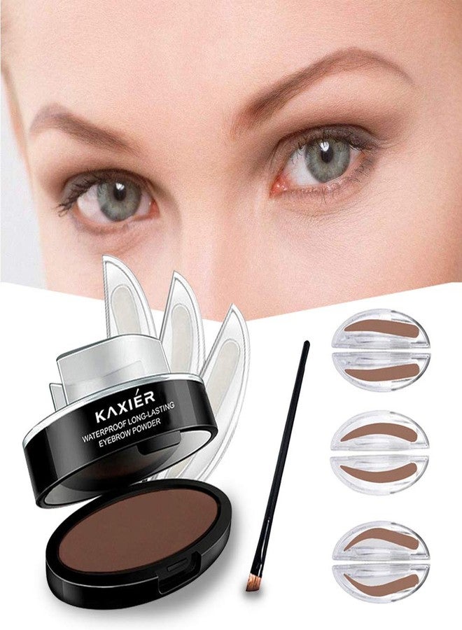 جي أل-ترولايفز مجموعة GL-Turelifes المكونة من 3 أزواج من طوابع الحواجب مع فرشاة الحواجب، أداة مكياج الحواجب المثالية في ثانية واحدة (بني فاتح) - Image 1