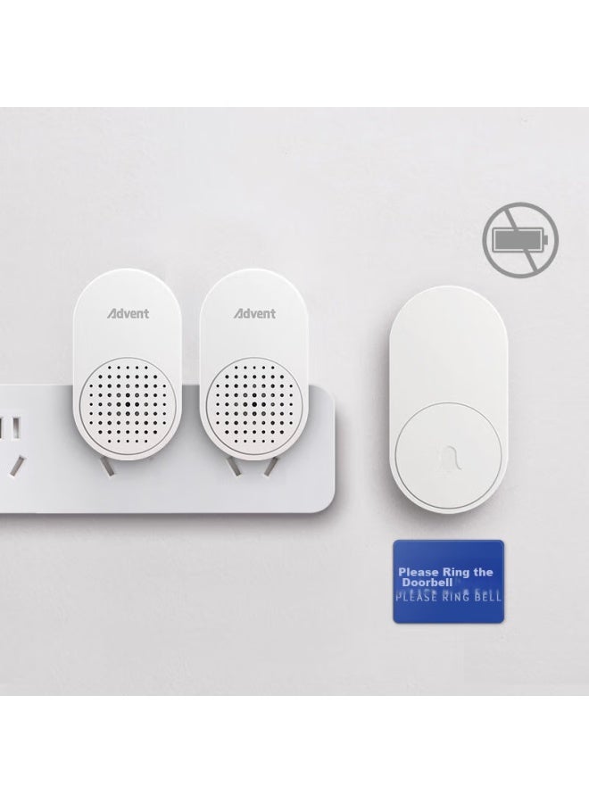 Advent Fl-313 Self-powered Wireless Doorbell, Battery-free Home Call System, One-to Combination - Image 1