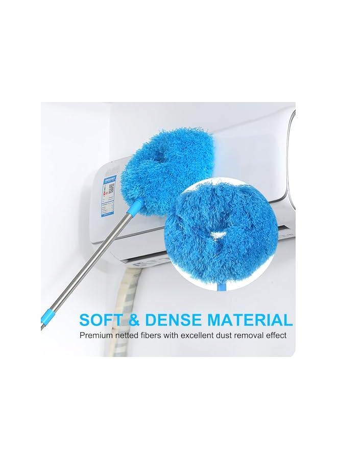 promass Ceiling Fan Cleaner Duster Reusable Microfiber Ceiling Fan Blade Cleaner Removable Duster with Extension Pole Adjusts 43 to 144cm for Cleaning Walls Bookshelves Furniture Door Window Top - Image 5