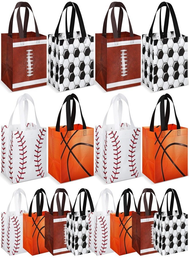 Kigeli 60 Pcs Sports Party Favor Bags Sport Gift Bags Ball Wrap Non Woven Treat Bag with Handles Sports Themed Party Favors - Image 1