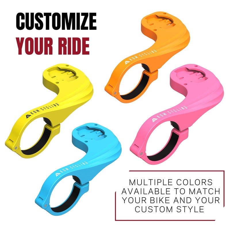 KOM Cycling Wahoo Elemnt Mount Compatible with Multiple Wahoo Computers Including The Wahoo Elemnt Bolt, Elemnt Roam, Elemnt Mini, and Elemnt - Multiple Colors 24g Out Front Computer Mount (Carbon) - Image 5