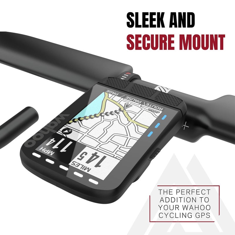 KOM Cycling Wahoo Elemnt Mount Compatible with Multiple Wahoo Computers Including The Wahoo Elemnt Bolt, Elemnt Roam, Elemnt Mini, and Elemnt - Multiple Colors 24g Out Front Computer Mount (Carbon) - Image 2