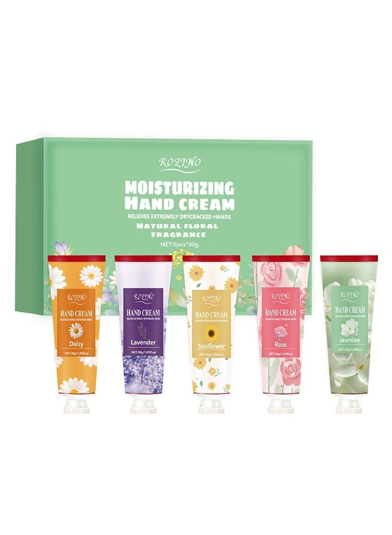 Fragrance hand cream for women, moisturizing, hydrating, anti-drying, whitening, non-greasy, portable small set of 5 in stock