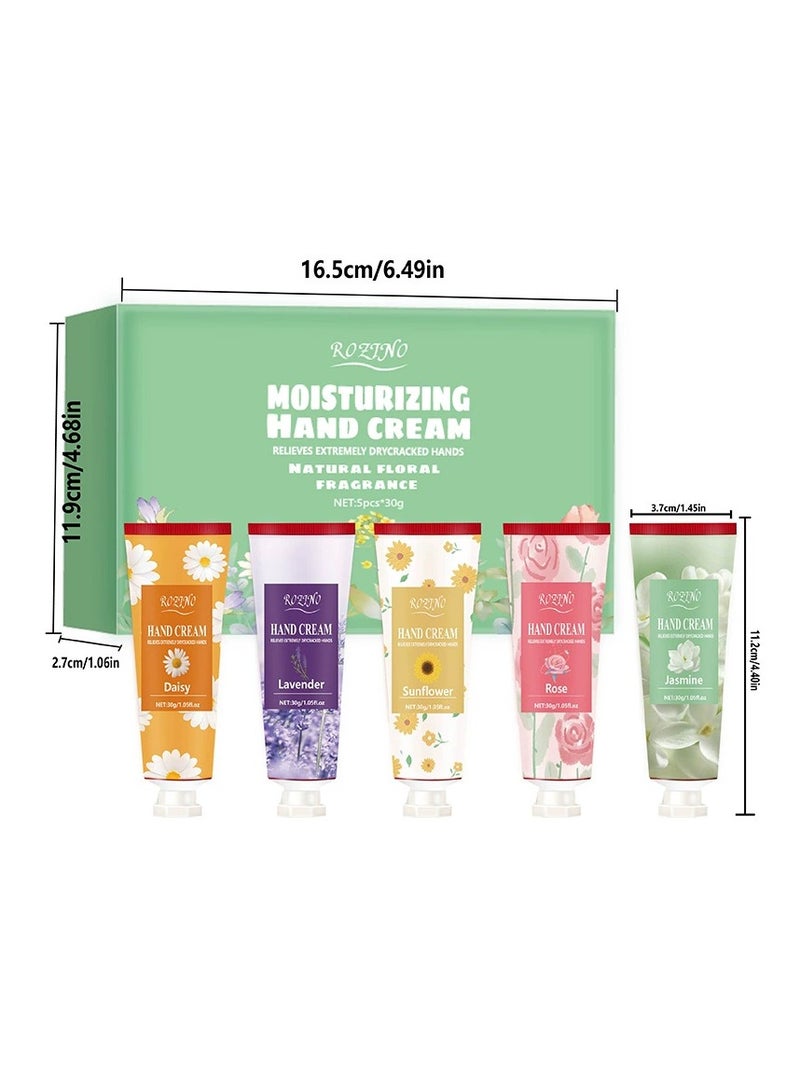 Fragrance hand cream for women, moisturizing, hydrating, anti-drying, whitening, non-greasy, portable small set of 5 in stock
