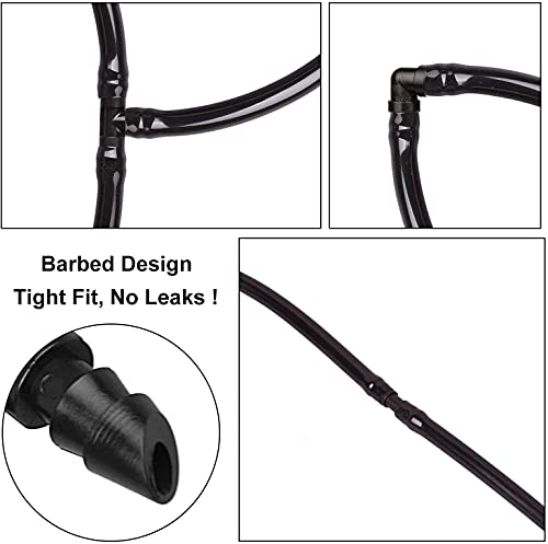 JAYEE 100 Pack Drip Irrigation 1/4' Barbed Coupling Fittings, Barbed Connectors Fits Universal 1/4-Inch Tubing, Irrigation Coupler for Sprinkler System - Image 3