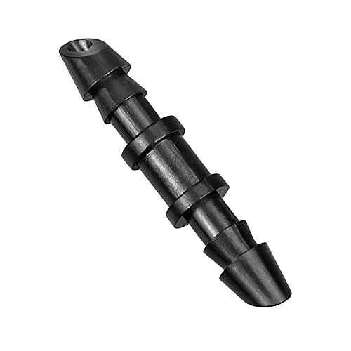 JAYEE 100 Pack Drip Irrigation 1/4' Barbed Coupling Fittings, Barbed Connectors Fits Universal 1/4-Inch Tubing, Irrigation Coupler for Sprinkler System - Image 1
