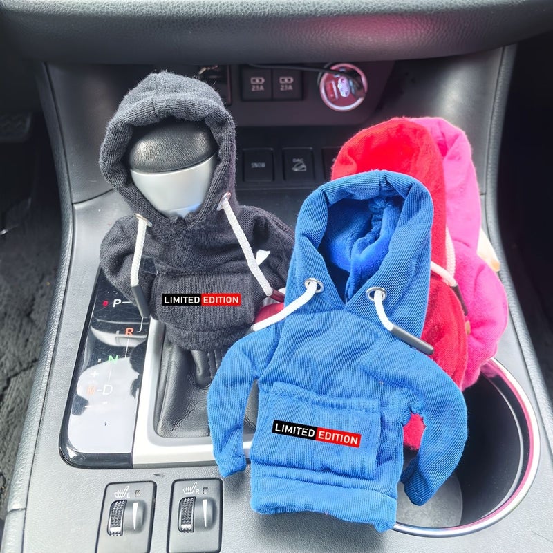 1 PC Pink Hoodie Car Gear Shift Cover Car Interior Accessories - Image 1