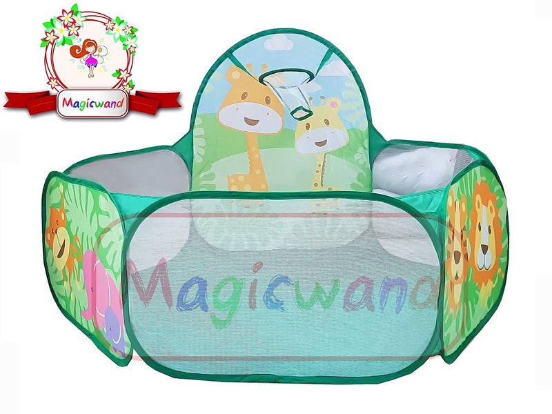 Magicwand Large Size Tafta Cloth Multi-Colored Jungle Theme Ball Pool with 35 Balls for Kids 【Age up to 3 yr】【Multi-Colored】 - Image 5