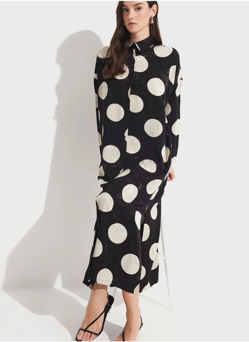 JUNE Printed Shirt Dress