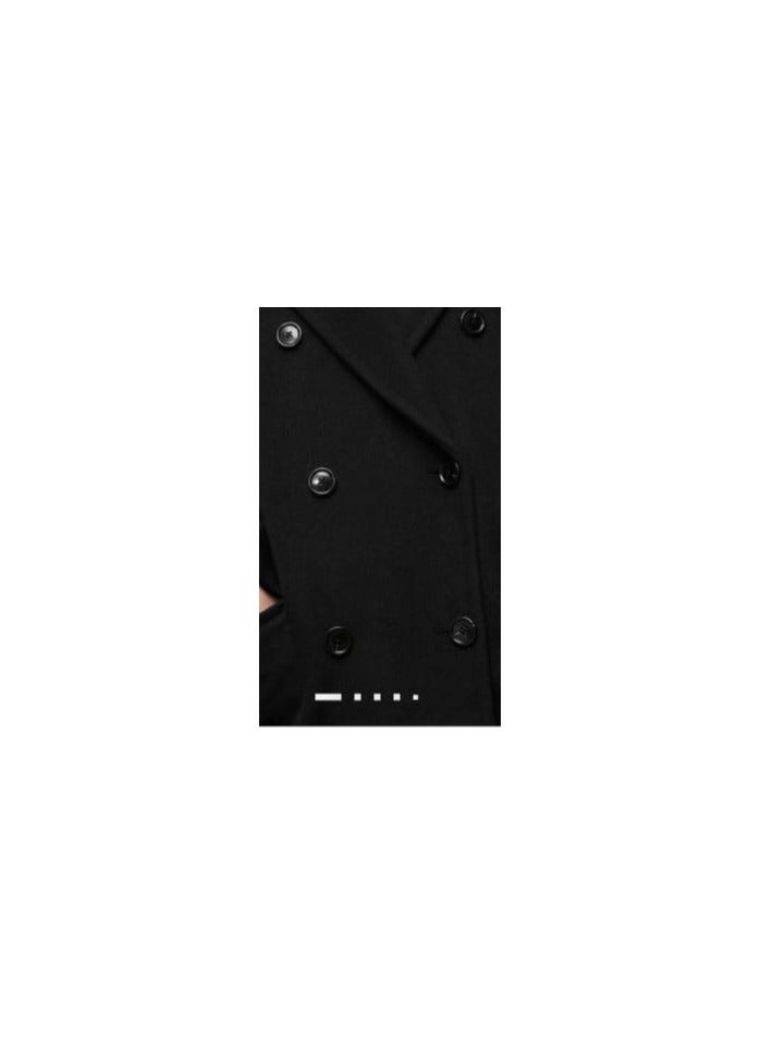 Shein Women's double-breasted top coat with a snap collar for autumn and winter - Image 3