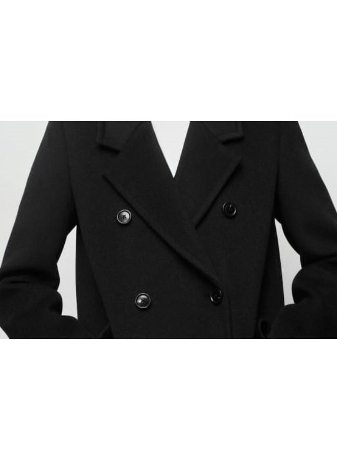 Shein Women's double-breasted top coat with a snap collar for autumn and winter - Image 5