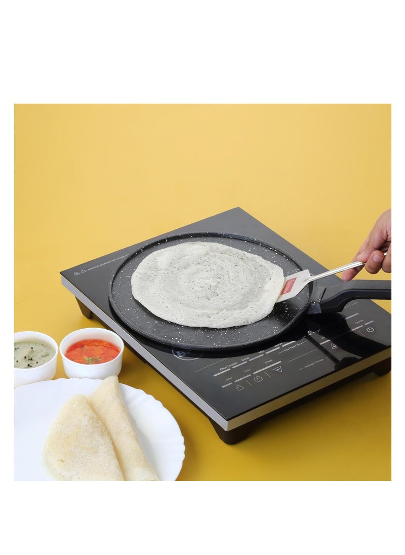 Hazel - HAZEL Stainless Steel Dosa Flat Base Taveta Tavethi Palta Turner Spoon - Image 1