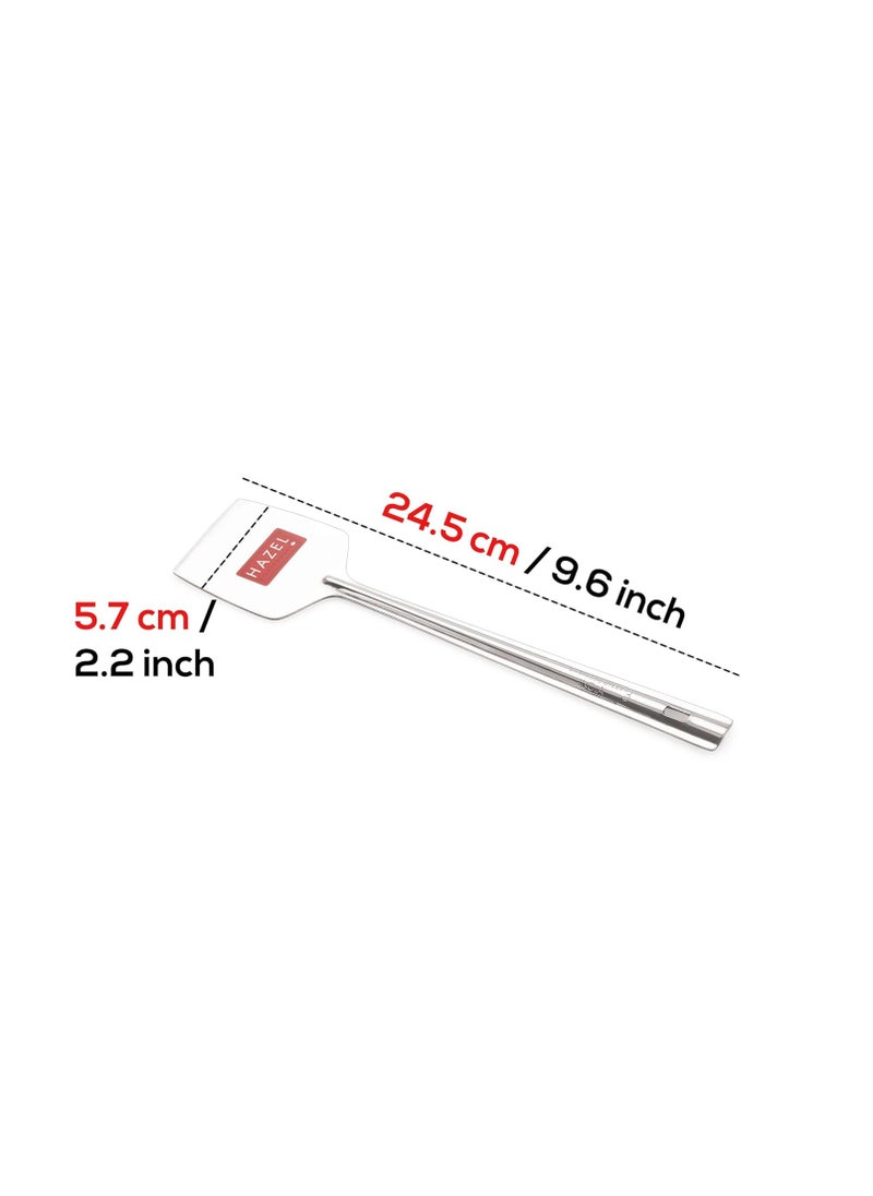 Hazel - HAZEL Stainless Steel Dosa Flat Base Taveta Tavethi Palta Turner Spoon - Image 1