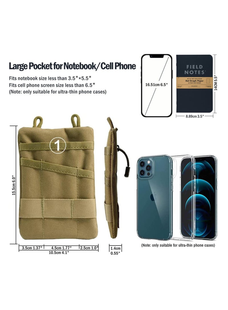 YelaJoy Pocket Organizer, Tool Pocket Organizer for Men, Pocket Organizer Storage EDC Gears, Best Gift to Keep Organized, Hold Your Flashlight, Pocket Knife, Tactical Pen, Notebook(Includes shoulder straps） - Image 2