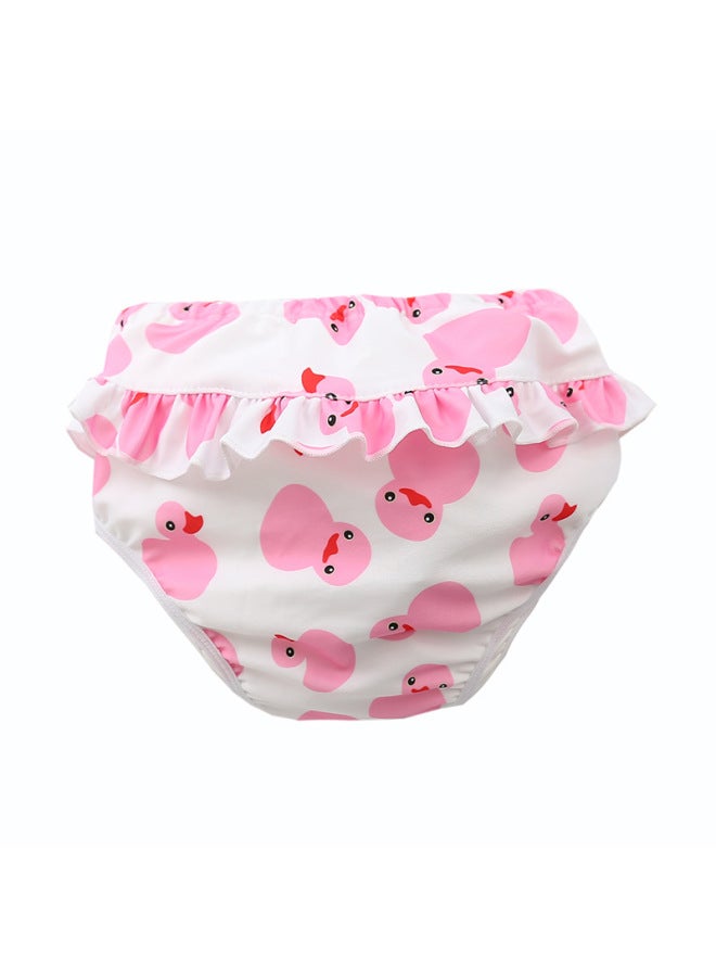 Children's Swimming Trunks Girls' Baby Waterproof Leak-proof Swimsuit Baby's Cute Lace Girls' Swimming Trunks