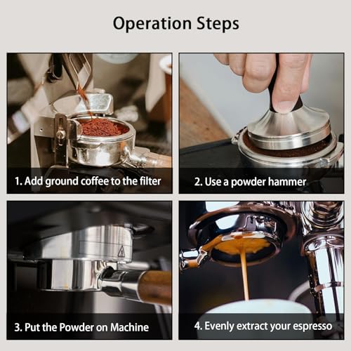 XFSAFDM 2-Piece Coffee Filter Steel, Coffee Machine Accessories, 51mm Coffee Strainer Basket， Stainless Steel Filter for Espresso Machines, Bottomless Portafilter, Prevent Overflow - Image 4