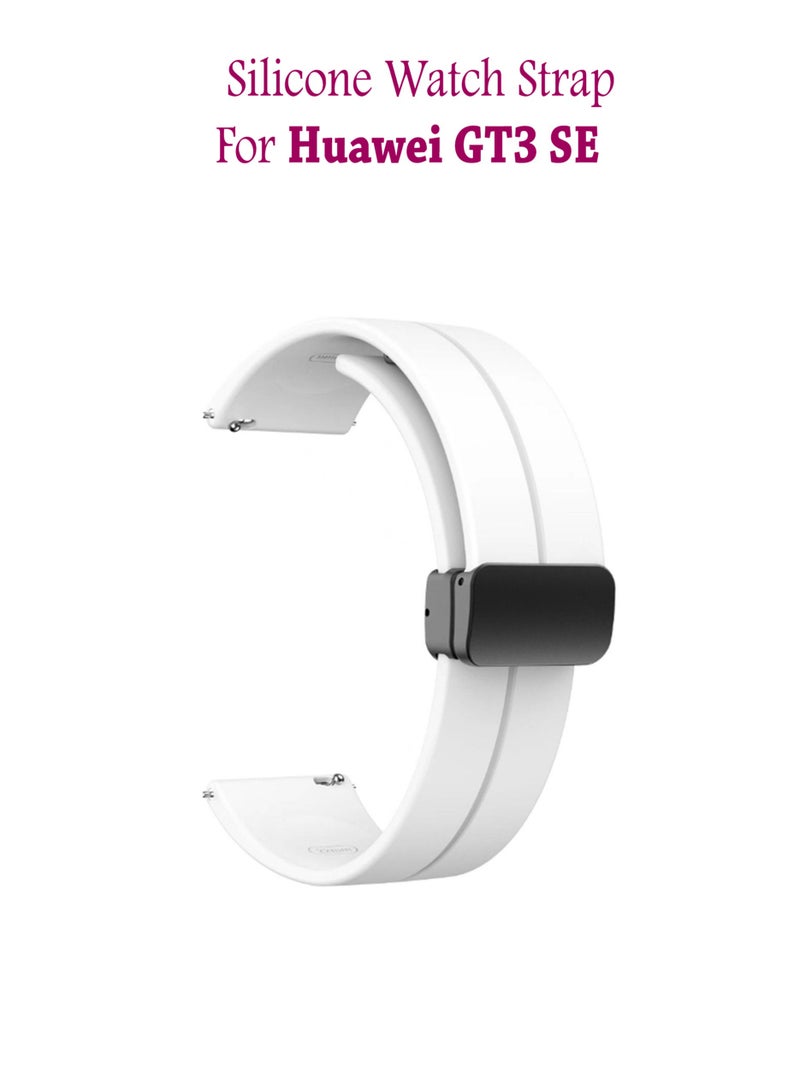Waldic Soft Silicone Strap Replacement Bands For Huawei Watch GT3 SE 22mm White