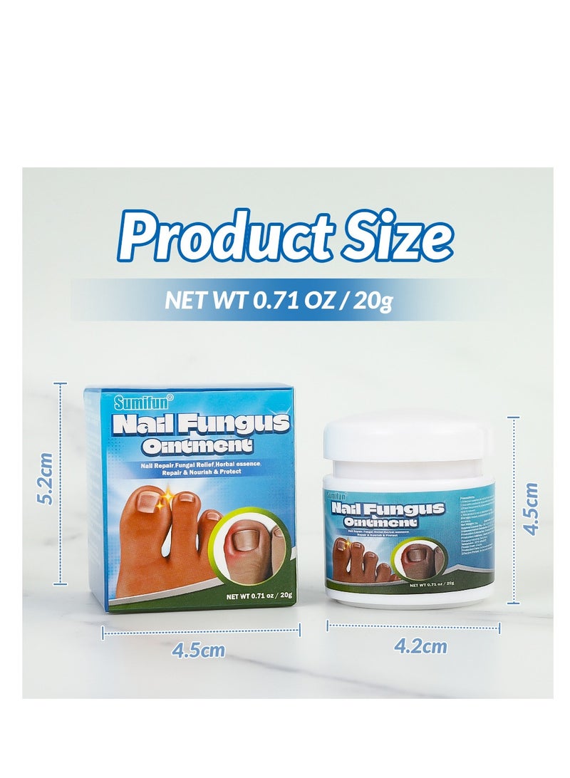 سوميفون كريم 20 جرام لأصابع القدم، كريم إصلاح الأظافر، كريم الأظافر المضاد للمواد الضارة لإصلاح أصابع القدم للعناية بالأظافر مثالي للرجال والنساء للاستخدام المنزلي - Image 5