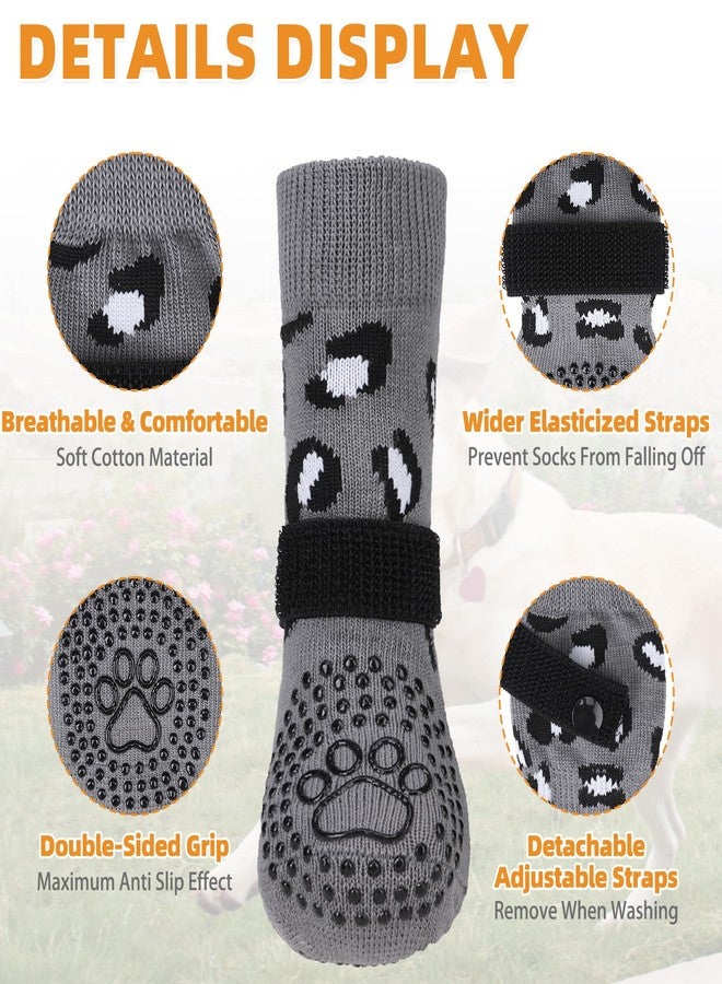 KOOLTAIL Anti Slip Dog Socks to Prevent Licking Paws,Dog Shoes for Hot Pavement & Hardwood Floors,Durable Soft Double Sided Grippy Socks for Small Medium Large Dogs, Traction Control for Senior Dogs - Image 3