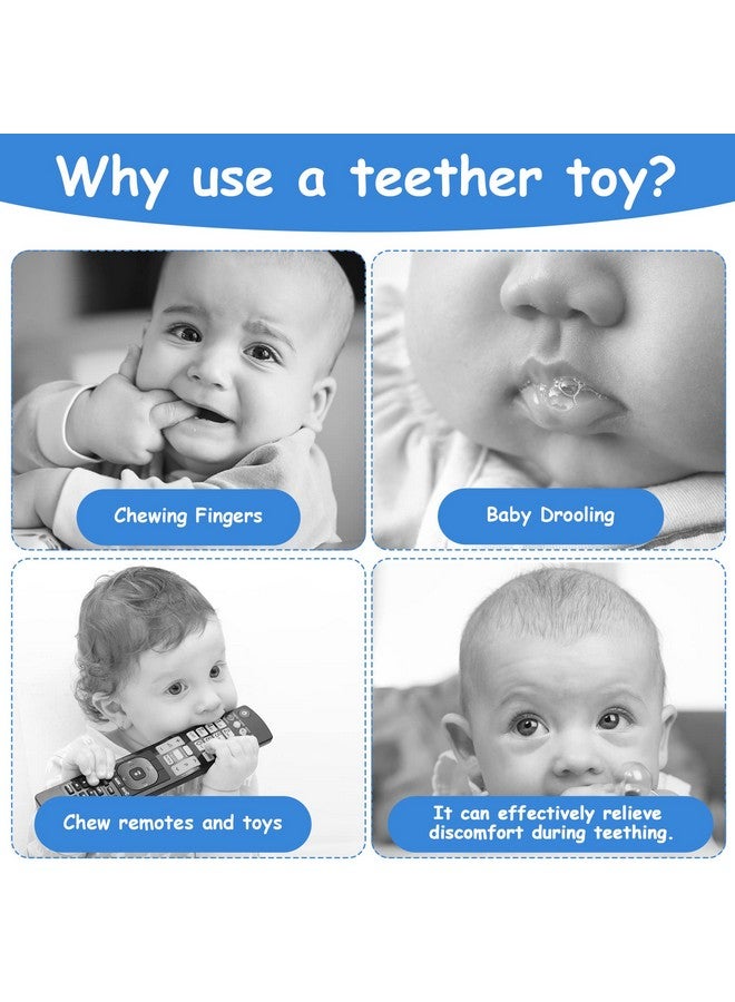 Aolso 2PCS Silicone Baby Teething Toys, Game Controller Teething Toys and Phone Teething Toys with 2PCS Pacifier Clip,BPA Free Silicone Baby Controller Teething for 3+ Months,Frozen Chew Toy(Black&Beige) - Image 4