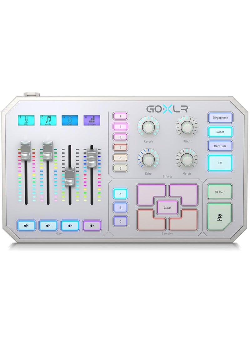 TC HELICON TC HELICON Online Broadcaster Platform with 4-Channel Mixer, Motorized Faders, Sound Board an GOXLRWhite  - Image 1