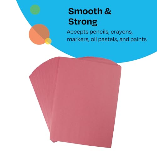 Childcraft Construction Paper, 9 x 12 Inches, Red, 500 Sheets - Image 4