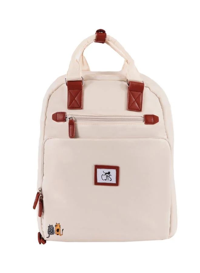 Biggdesign Off White Cats Waterproof Laptop Backpack
