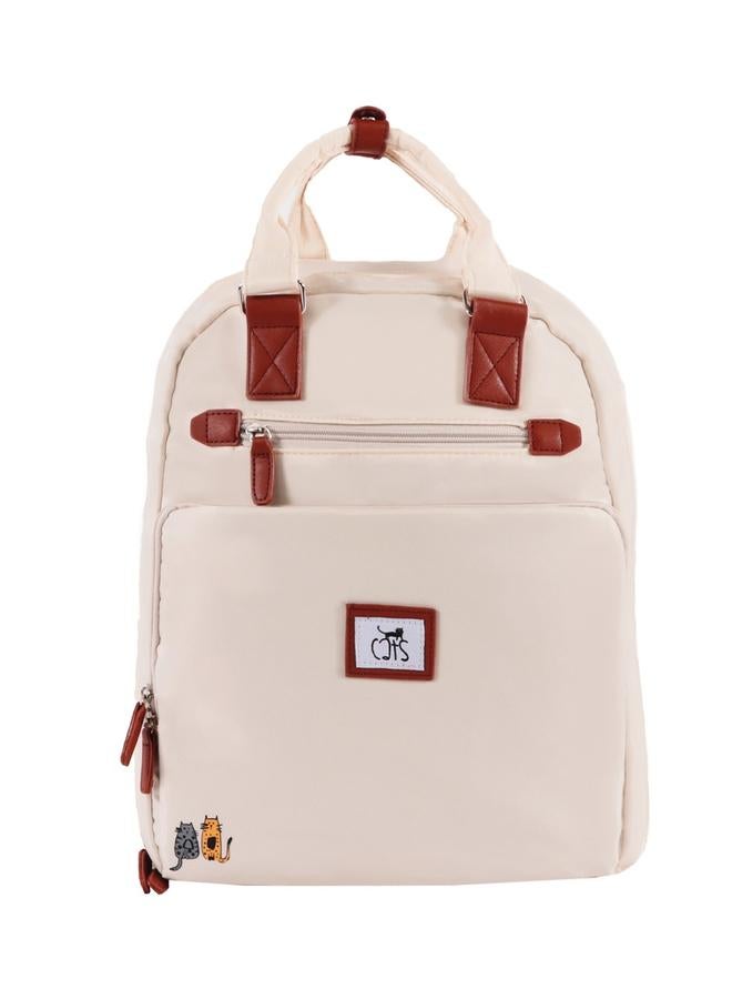Biggdesign Off White Cats Waterproof Laptop Backpack - Image 1