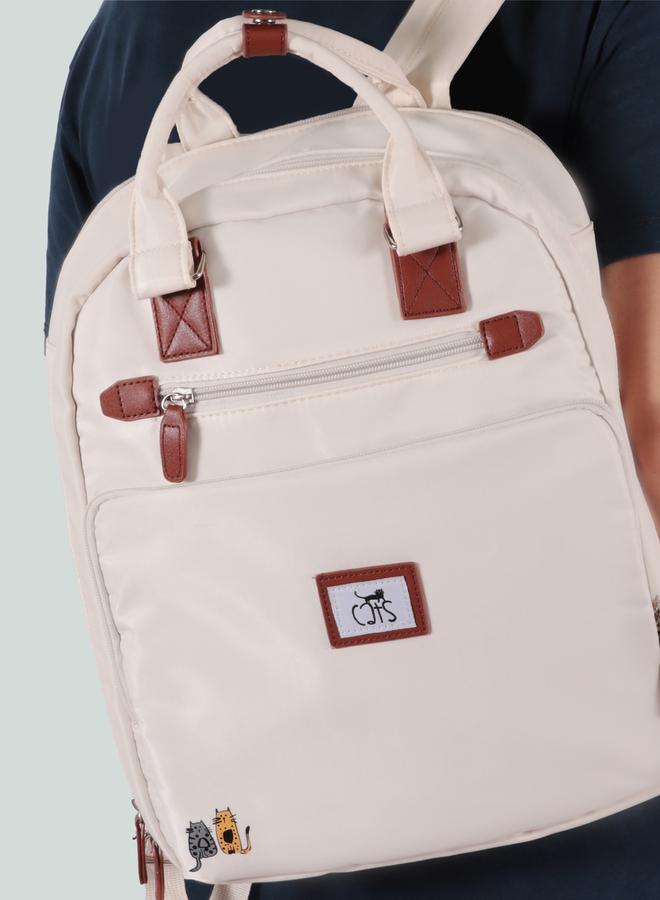 Biggdesign Off White Cats Waterproof Laptop Backpack - Image 5