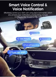 LINGDU V630 3 Channel Dash Cam 4K+1080P*2 Front and Rear,2.4”Screen Dash Cam with Rear Cam Car DVR,ADAS Support,Night Vision,Built-in GPS,WiFi6,Bluetooth,Super Capacitor,Sets 24-hours Parking Monitor,Dash cam with Voice Control and App Control  - Image 5