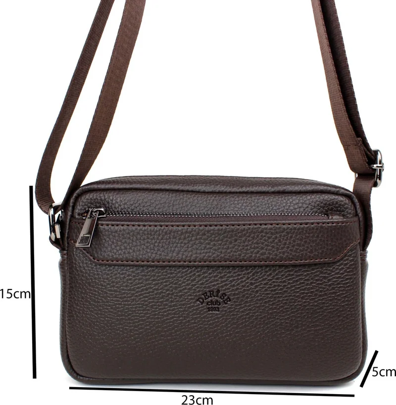 Derise Club Men's Brown Medium Size Messenger Shoulder Bag