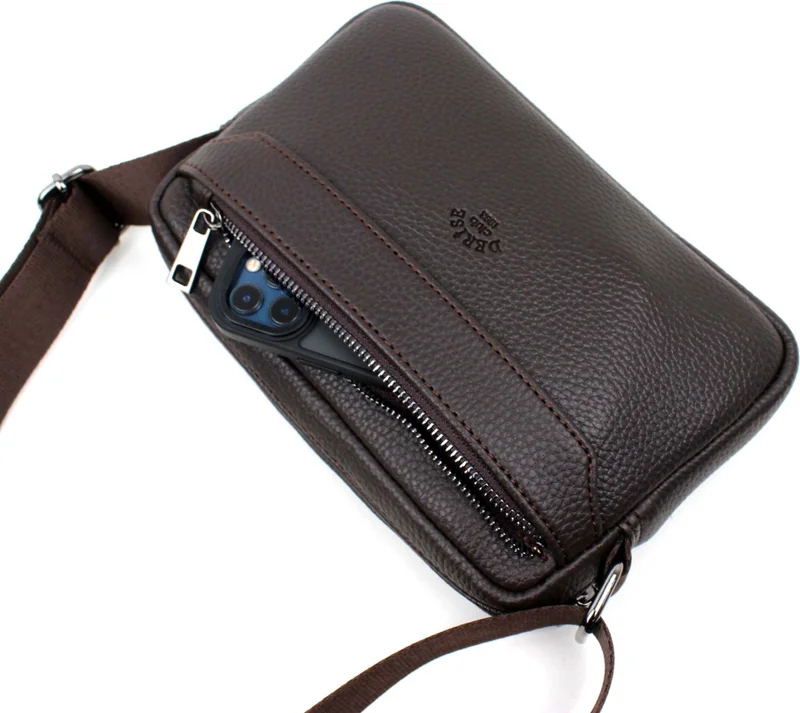 Derise Club Men's Brown Medium Size Messenger Shoulder Bag