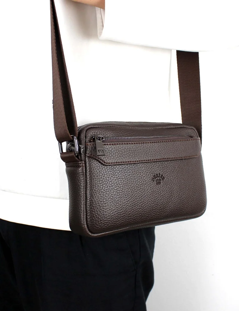 Derise Club Men's Brown Medium Size Messenger Shoulder Bag