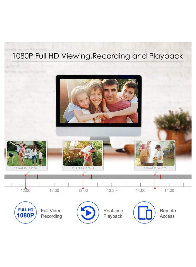 8-Channel Wireless CCTV Security System – 1080p NVR with 2TB Storage + 8 Waterproof Outdoor HD Cameras with Night Vision (2MP) - Image 2