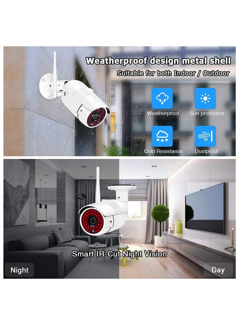 8-Channel Wireless CCTV Security System – 1080p NVR with 2TB Storage + 8 Waterproof Outdoor HD Cameras with Night Vision (2MP) - Image 3