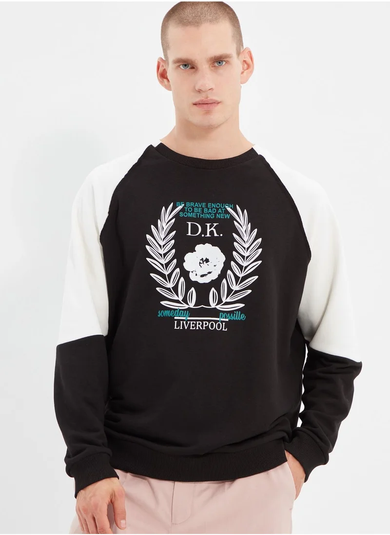 trendyol Slogan Oversize Sweatshirt
