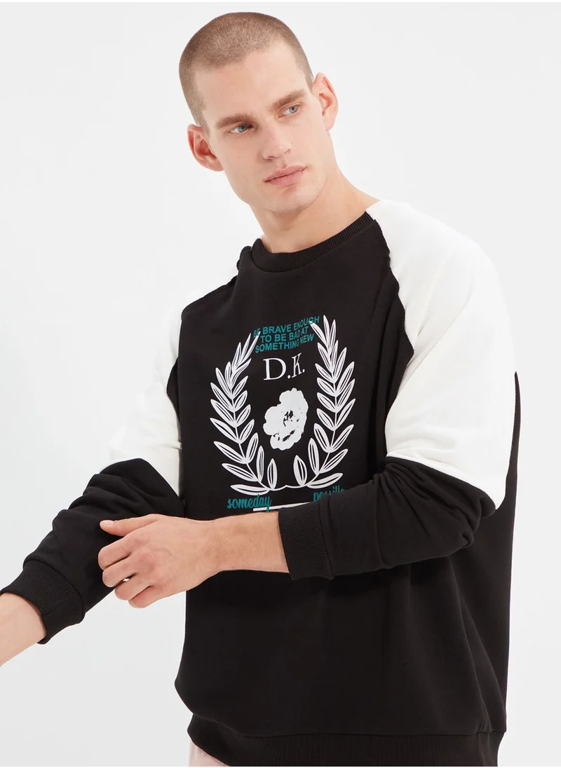 trendyol Slogan Oversize Sweatshirt