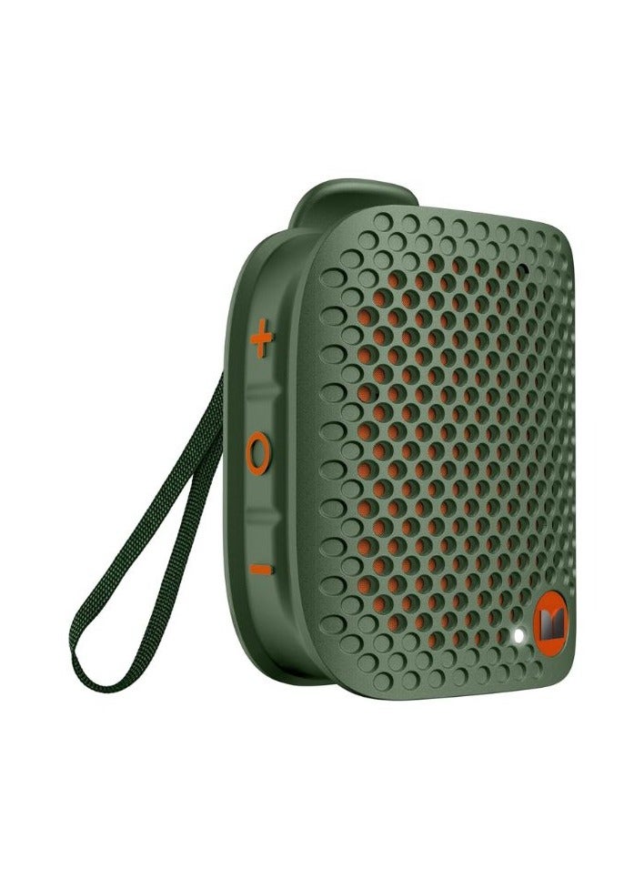 Monster Blaster Micro Wearable Bluetooth Speaker – Clip-On Wireless Portable Speaker with Built-in Mic, Non-Magnetic Design, IPX7 Waterproof, TWS Stereo, Hands-Free Music and Calls for Work, Cycling, Running – Green - Image 1