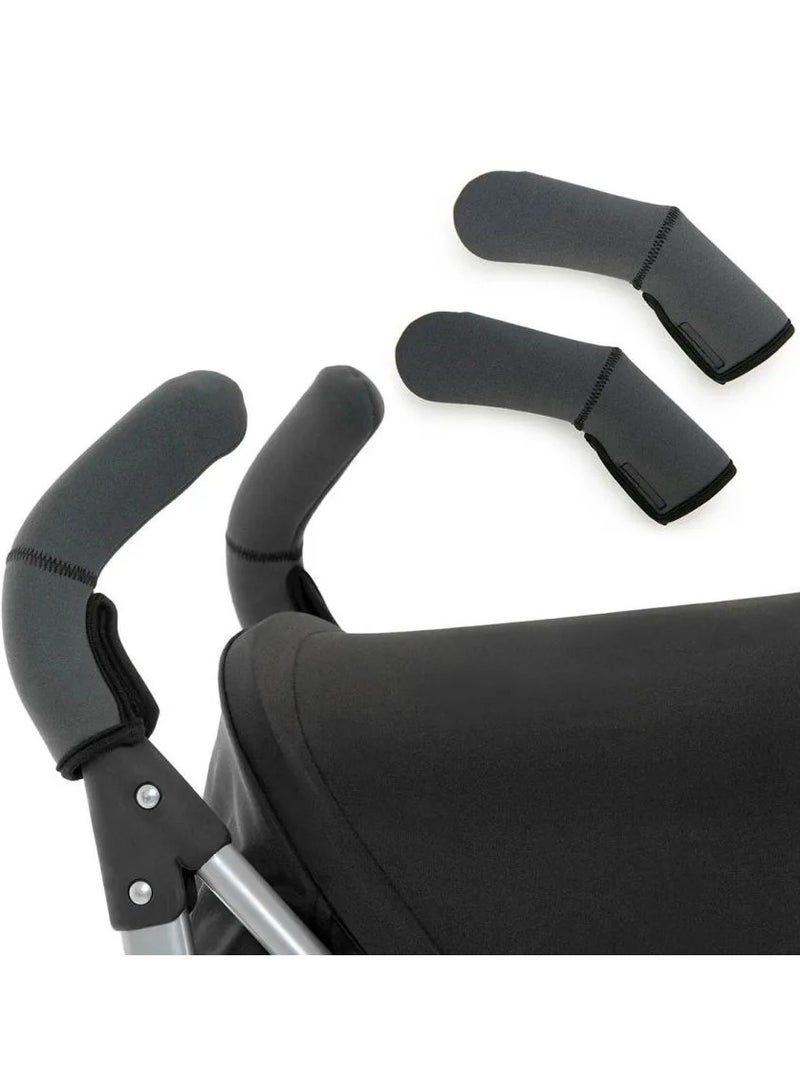 Padded Handle For Stroller, Pack Of 2 - Black - Image 1