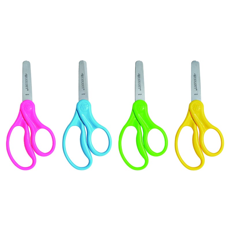 Westcott Westcott 13130 Right- and Left-Handed Scissors, Kids' Scissors, Ages 4-8, 5-Inch Blunt Tip, Assorted - Image 5