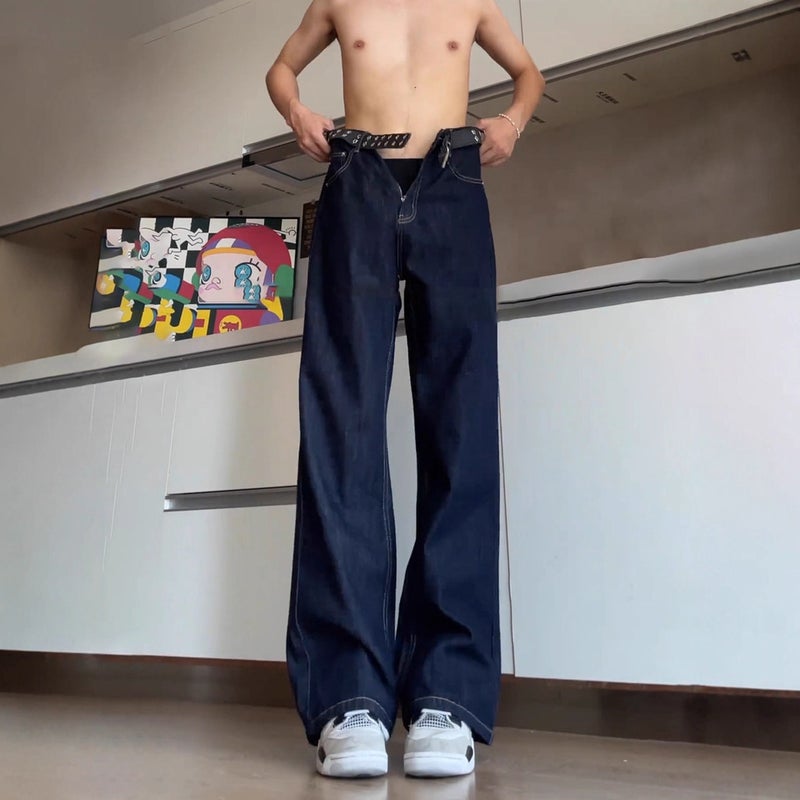 Unisex Casual Daily Denim Jeans - Image 2