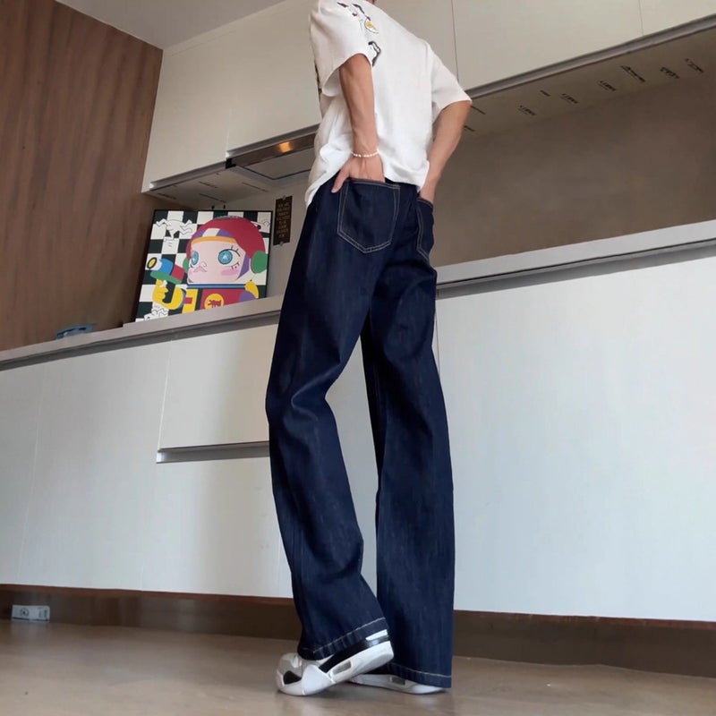 Unisex Casual Daily Denim Jeans - Image 4