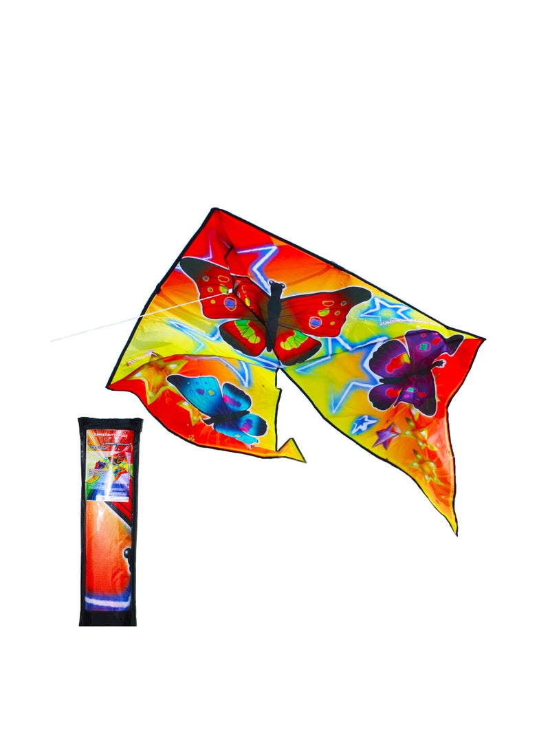 SHAPE UP Shapeup Butterfly Beach Kite for Kids & Adults, Kites for Beginner with 1 Strong Kite String with Winder Handle, Easy-To-Fly Lightweight Sport & Outdoor Toys Great for All Ages - Summer Butterfly  - Image 1