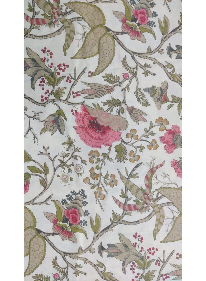 Trance Home Linen طقم ديوان ترانس هوم لينين 200TC 100% قطن 6 قطع | أطقم ملاءات سرير مطبوعة (طقم من 6 قطع، 1-ملاءة سرير 54x88 بوصة | 2-غطاء وسادة 16x32 بوصة | 3-غطاء وسادة 16x16 بوصة) - كالكت الأخضر والأبيض - Image 3