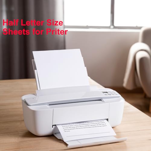 Getvow Half Letter Blank Paper, A5 100 Sheets/200 Pages Printer Paper, Unpunched, Blank Copy Paper, 100gsm, White, 5.8'' x 8.2'' - Image 3